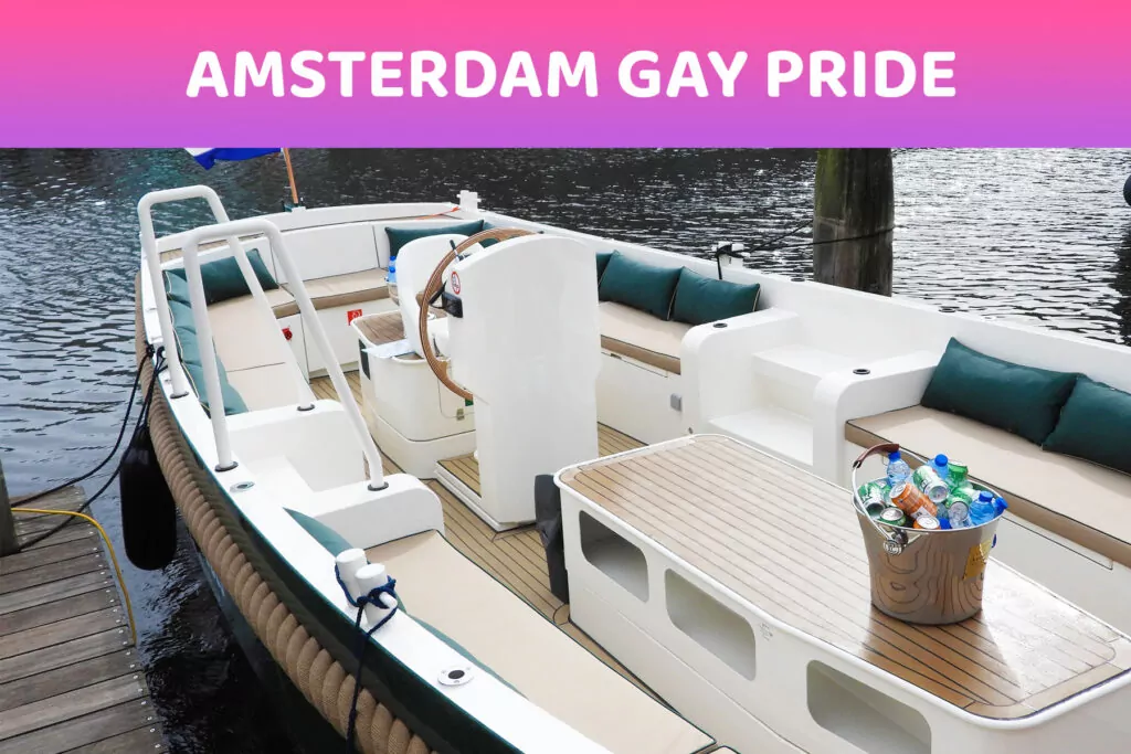 Large Gay Pride Boat with Skipper